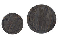 Magnussen Home Boswell Peppercorn Round Cocktail Table With 2 Nesting End Table