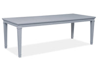 Magnussen Home Charleston Harbor Gray Grey Extendable Rectangular Dining Table With 4 Side Chairs Bench And Server