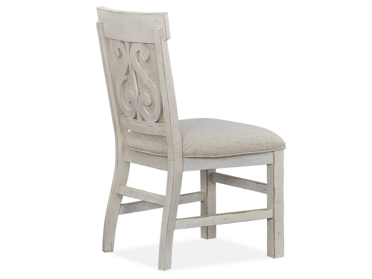 Magnussen Home Bronwyn Alabaster Extendable Rectangular Dining Table With 2 Upholstered Side Chairs And Bench