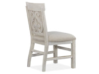 Magnussen Home Bronwyn Alabaster Extendable Rectangular Dining Table With 4 Upholstered Side Chairs And 2 Host Chairs
