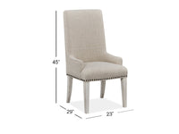 Magnussen Home Bronwyn Alabaster Extendable Rectangular Dining Table With 4 Side Chairs 2 Host Chairs Buffet And Dining Cabinet