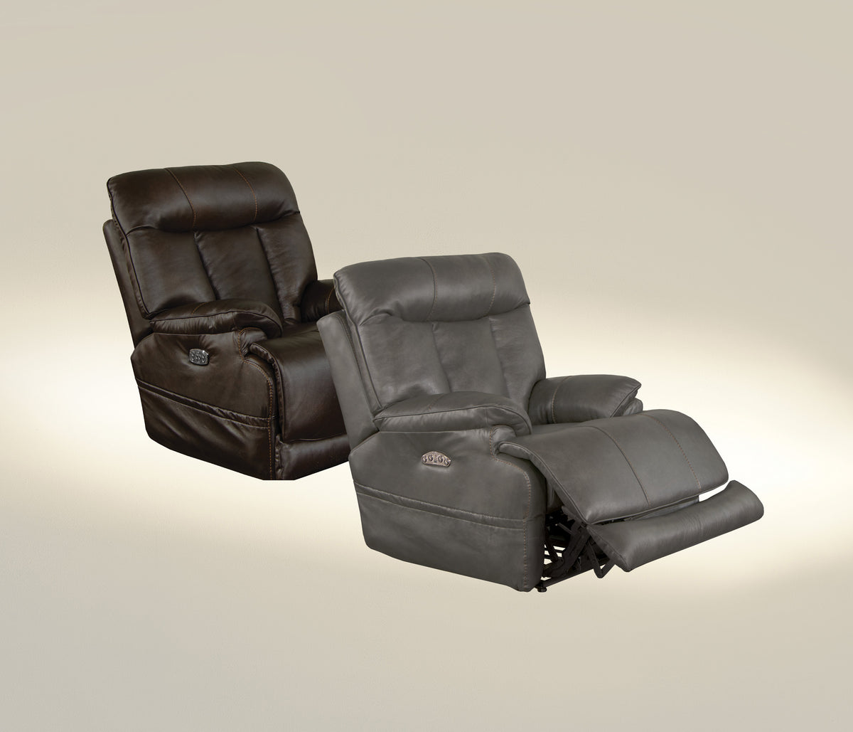 Naples - Pwr Headrest w/Lumbar Pwr Lay Flat Recliner w/Ext Ottoman