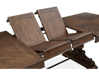 Magnussen Home Durango Willadeene Brown Extendable Trestle Dining Table With 6 Side Chairs And Buffet