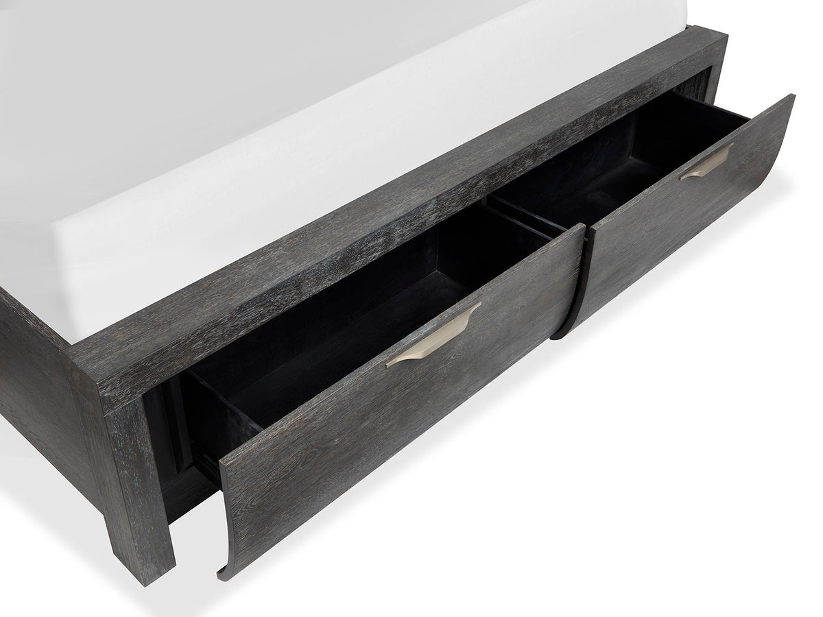 Magnussen Home Kinsley Black Heron King Panel Storage Bed