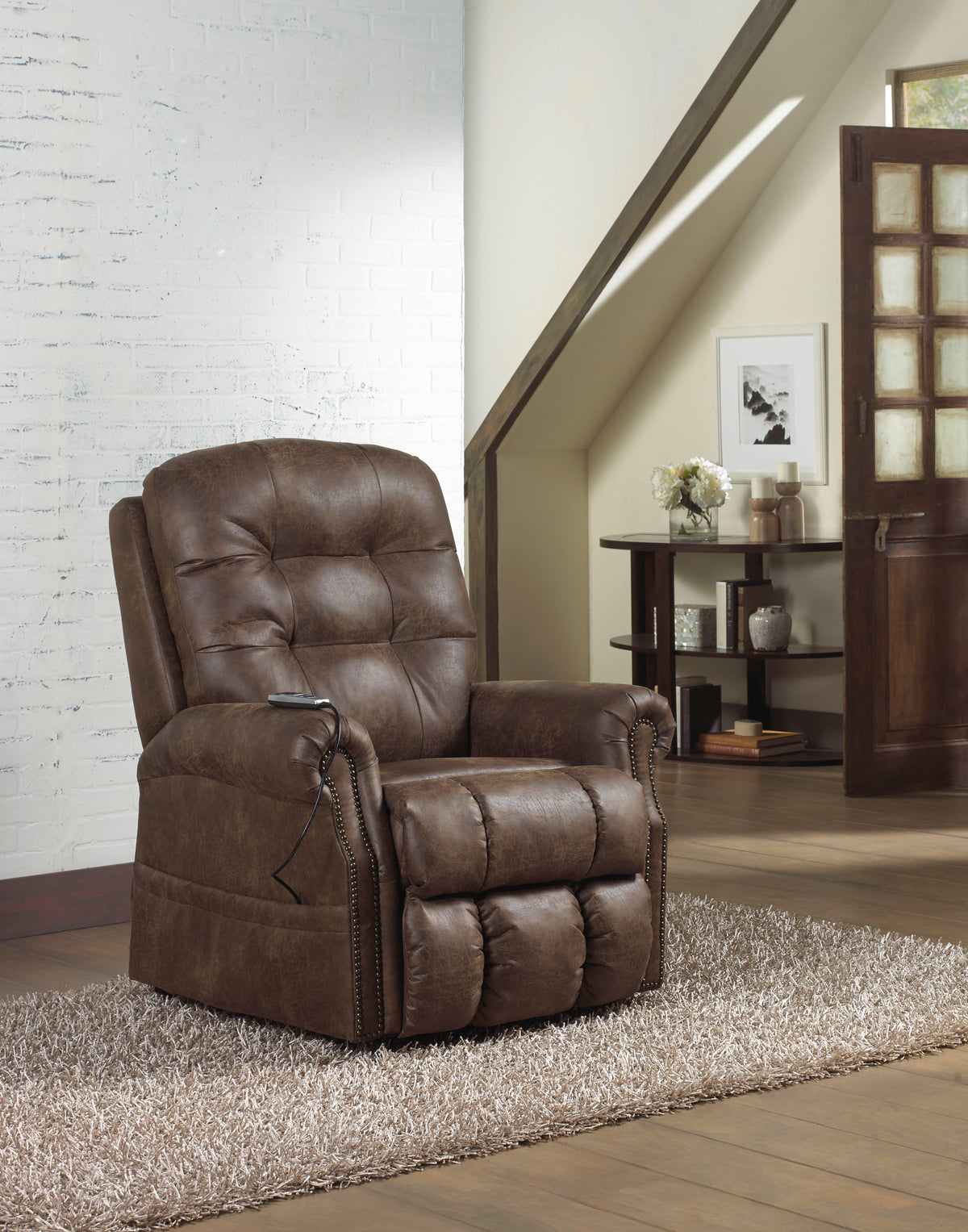 Ramsey - Pwr Lift Lay Flat Recliner w/ Heat &amp; Massage