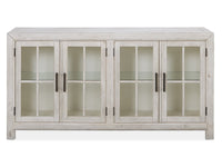 Magnussen Home Bronwyn Alabaster Extendable Rectangular Dining Table With 4 Side Chairs Buffet And Dining Cabinet