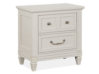Magnussen Home Willowbrook Egg Shell White California King Panel Bed With 2 Nightstands
