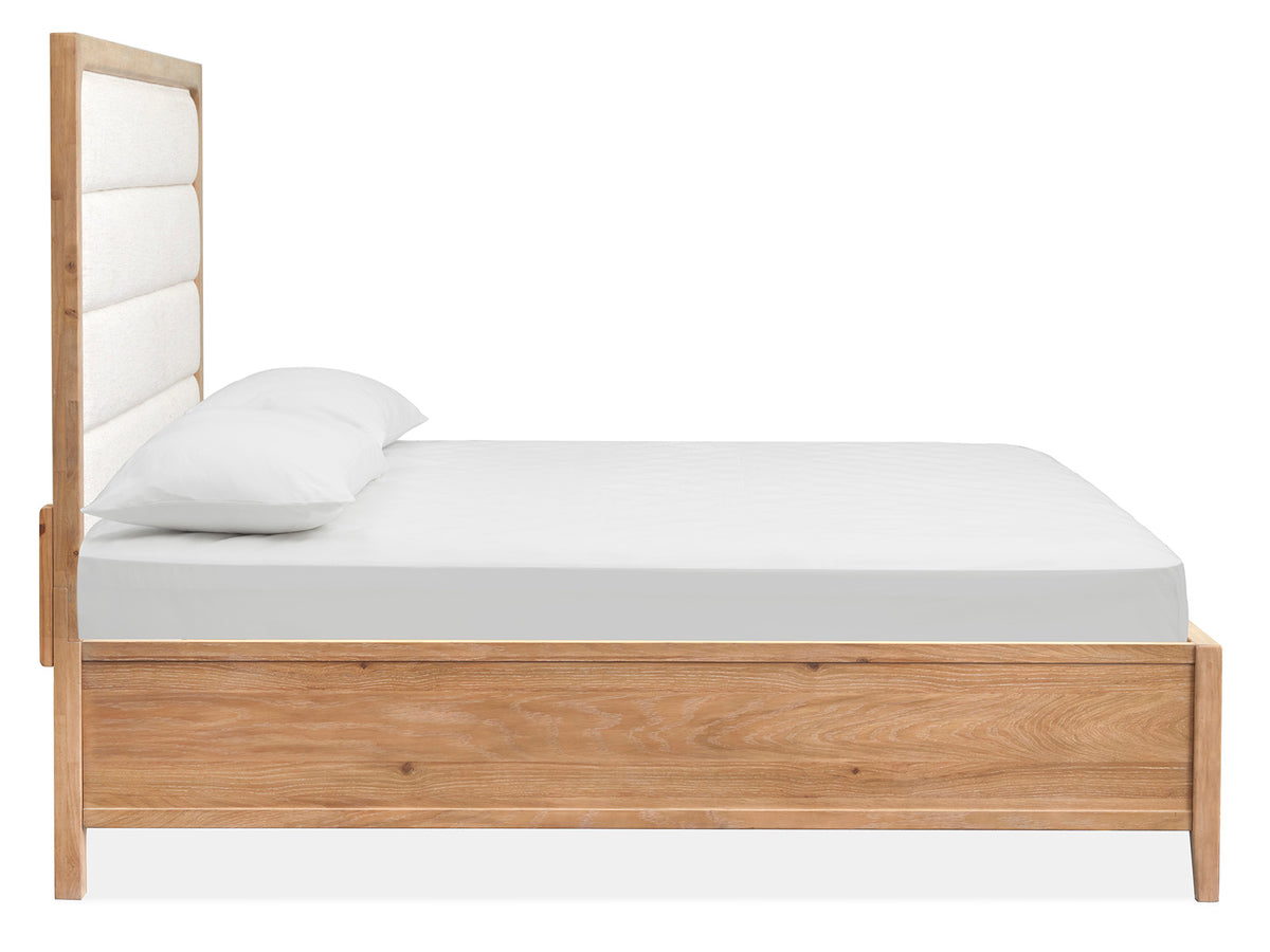 Magnussen Home Somerset Butternut Queen Upholstered Panel Bed