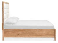 Magnussen Home Somerset Butternut Queen Upholstered Panel Bed