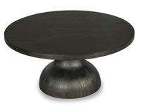 Magnussen Home Bosley Coffee Bean Round Cocktail Table With 2 Round End Table