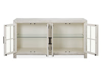 Magnussen Home Bronwyn Alabaster Extendable Rectangular Dining Table With 2 Benches 2 Side Chairs And Buffet