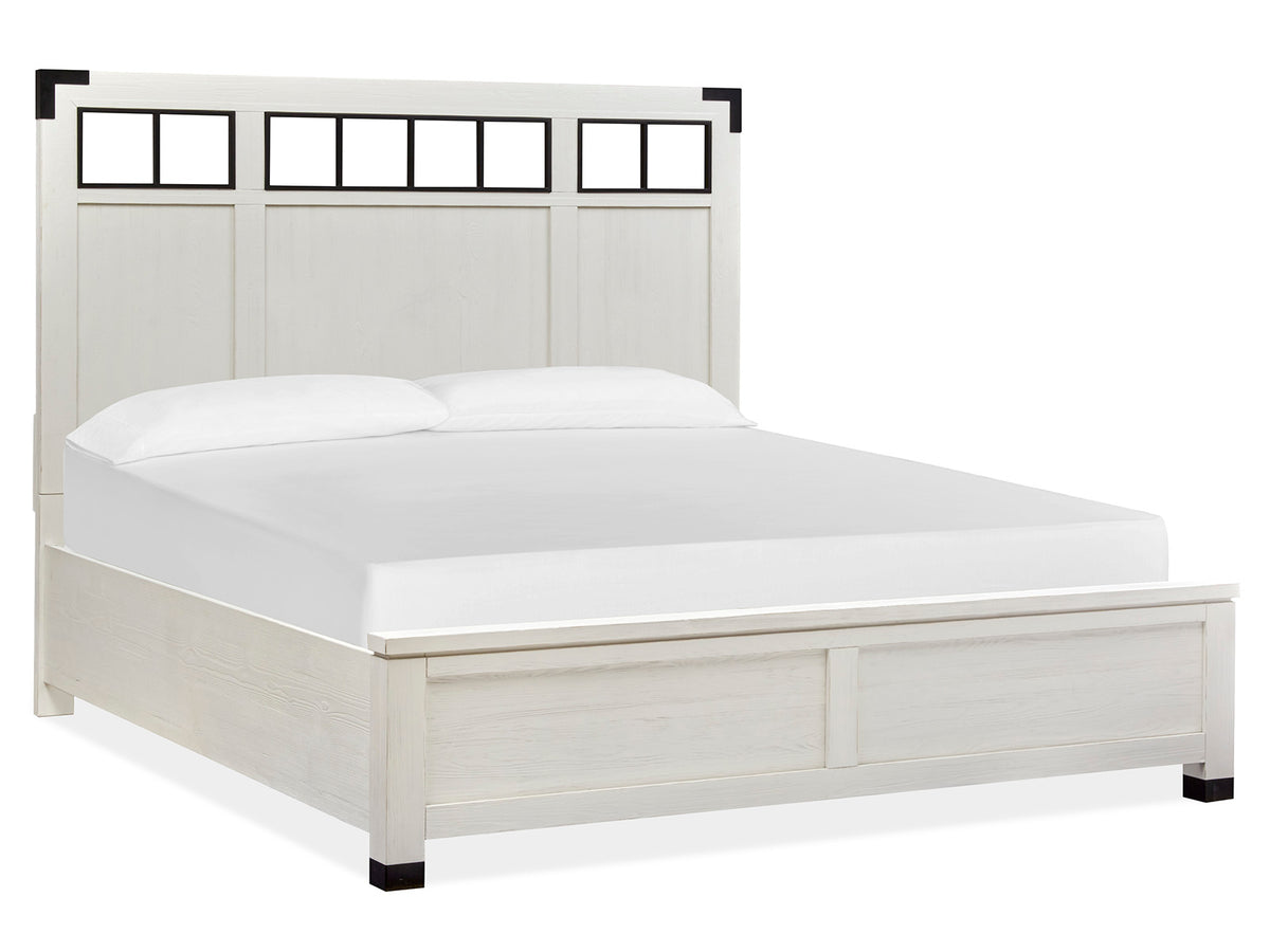 Magnussen Home Harper Springs Silo White King Panel Bed