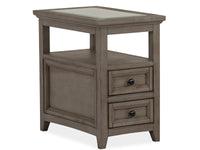 Magnussen Home Paxton Place Dovetail Grey Rectangular Caster Cocktail Table With 2 Chairside End Table