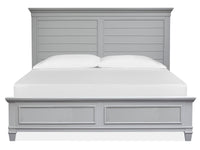 Magnussen Home Charleston Harbor Gray Queen Grey Panel Bed With Nightstand