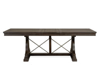 Magnussen Home Westley Falls Graphite Extendable Trestle Dining Table With 6 Side Chairs