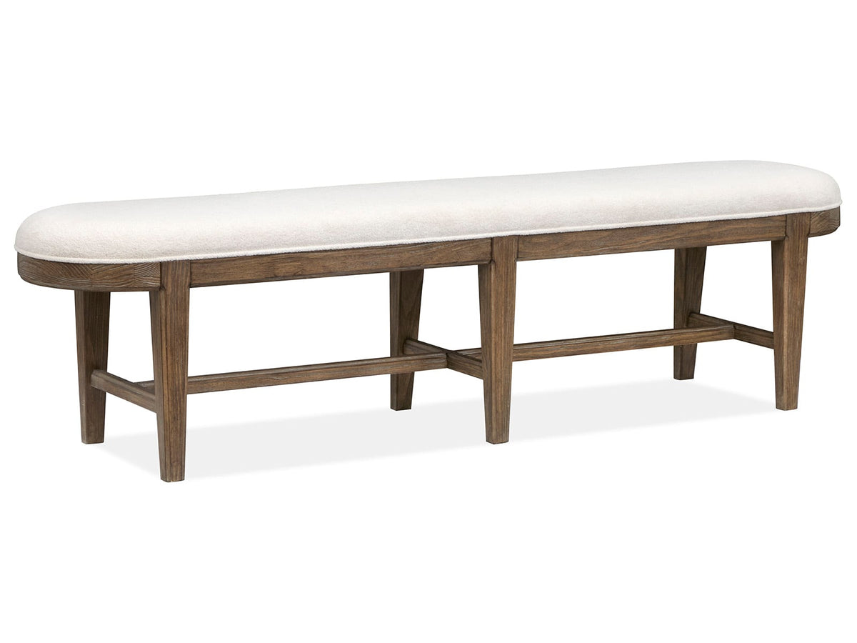 Magnussen Home Westbourne Dark Umber Extendable Trestle Dining Table With 2 Side Chairs And Bench