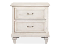Magnussen Home Newport Alabaster King Panel Bed With Nightstand