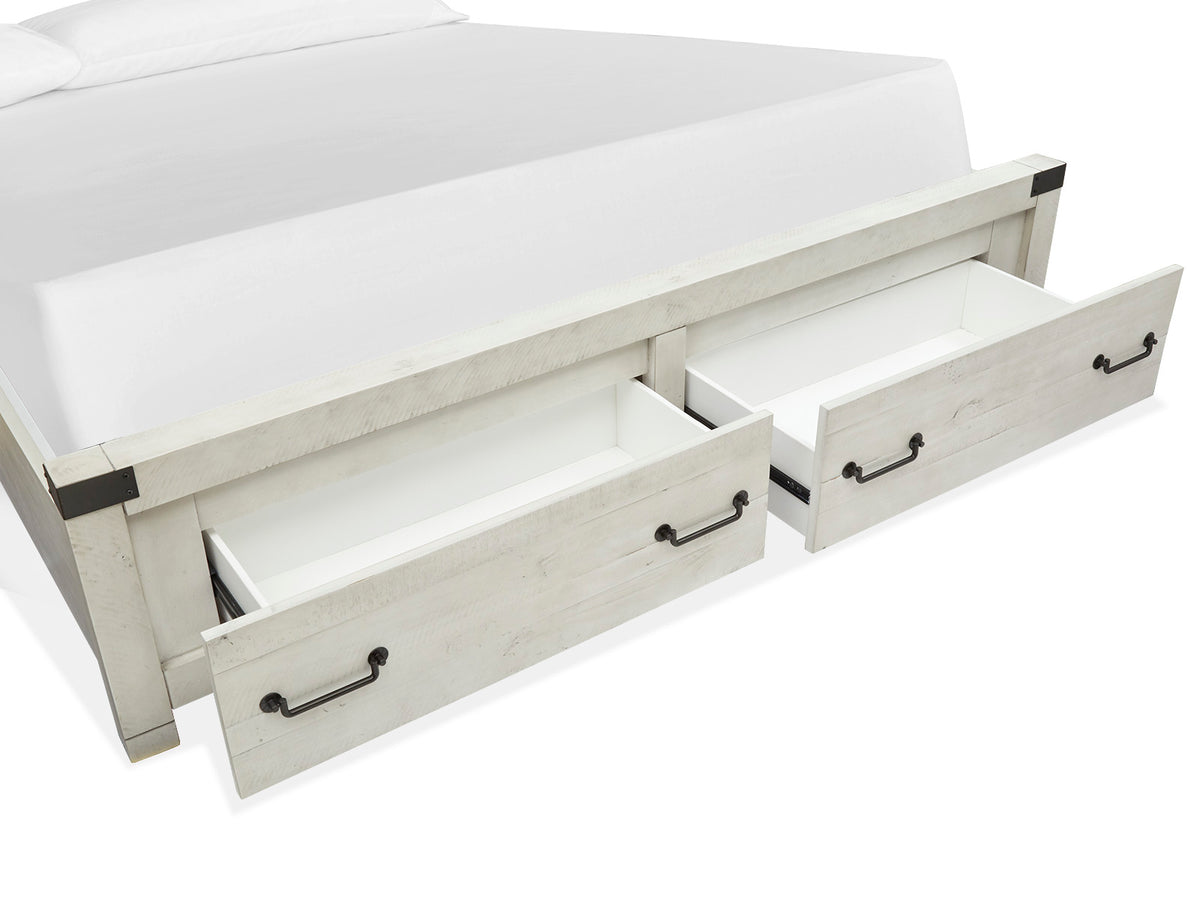 Magnussen Home Chesters Mill Alabaster California King Panel Storage Bed