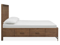 Magnussen Home Lindon Belgian Wheat And Coffee Bean Queen Panel Storage Bed