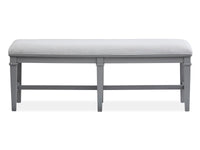Magnussen Home Charleston Harbor Gray Grey Extendable Rectangular Dining Table With 4 Side Chairs Bench And Server