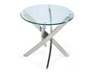 Magnussen Home Zila Brushed Nickel Round End Table