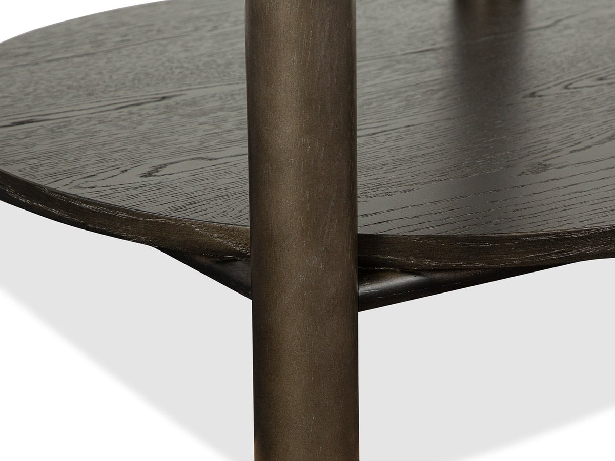 Magnussen Home Hadleigh Black Coffee Bean Shaped Nesting Cocktail Table With End Table