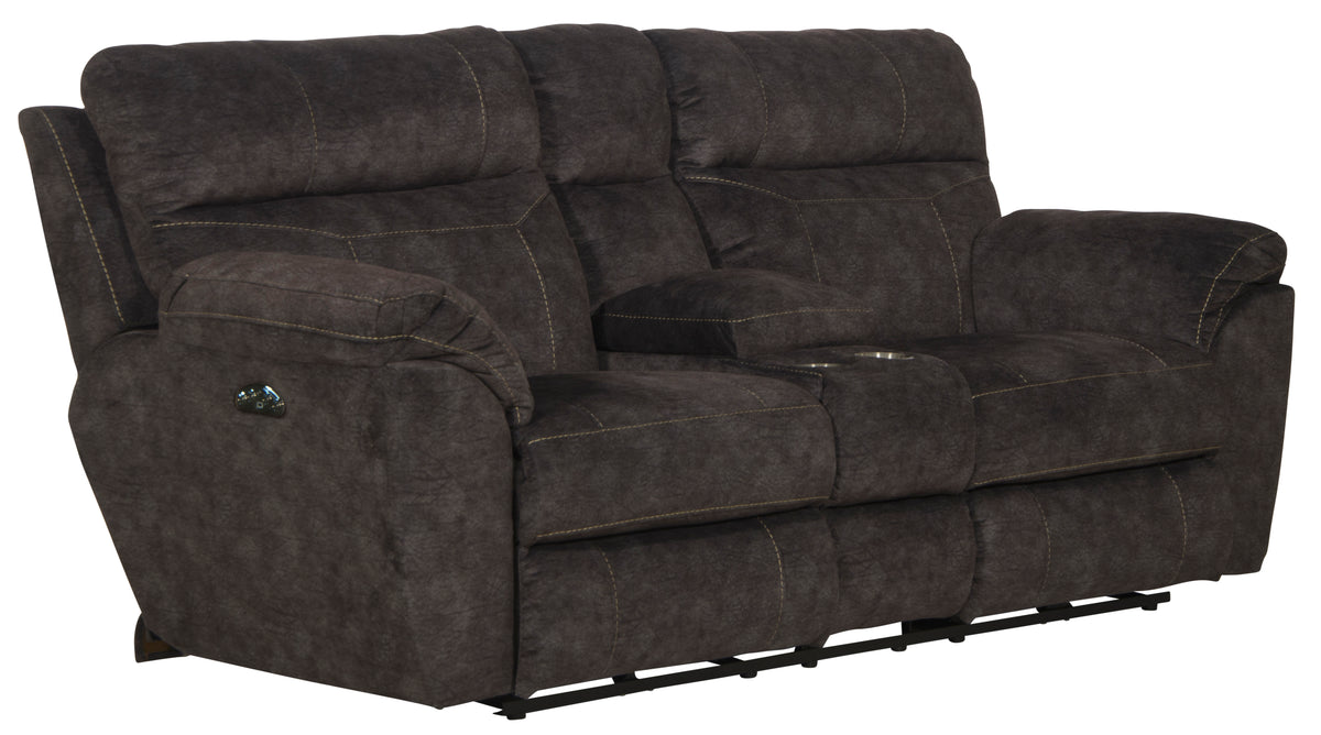 Sedona - Pwr Headrest Lay Flat Recl Cnsl Loveseat w/Stg &amp; Cupholders