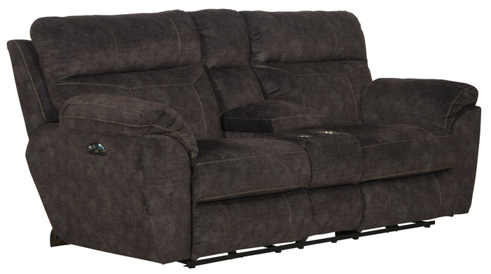 Sedona - Pwr Headrest Lay Flat Recl Cnsl Loveseat w/Stg &amp; Cupholders