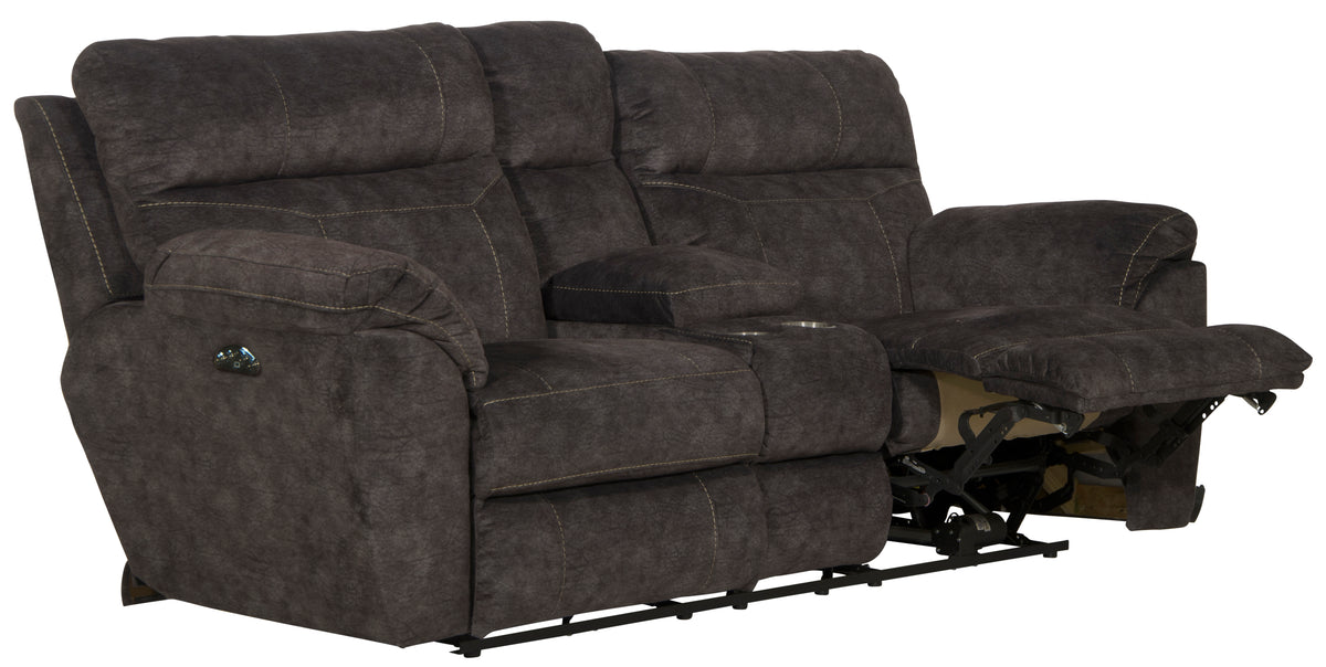 Sedona - Pwr Headrest Lay Flat Recl Cnsl Loveseat w/Stg &amp; Cupholders