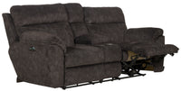 Sedona - Pwr Headrest Lay Flat Recl Cnsl Loveseat w/Stg &amp; Cupholders