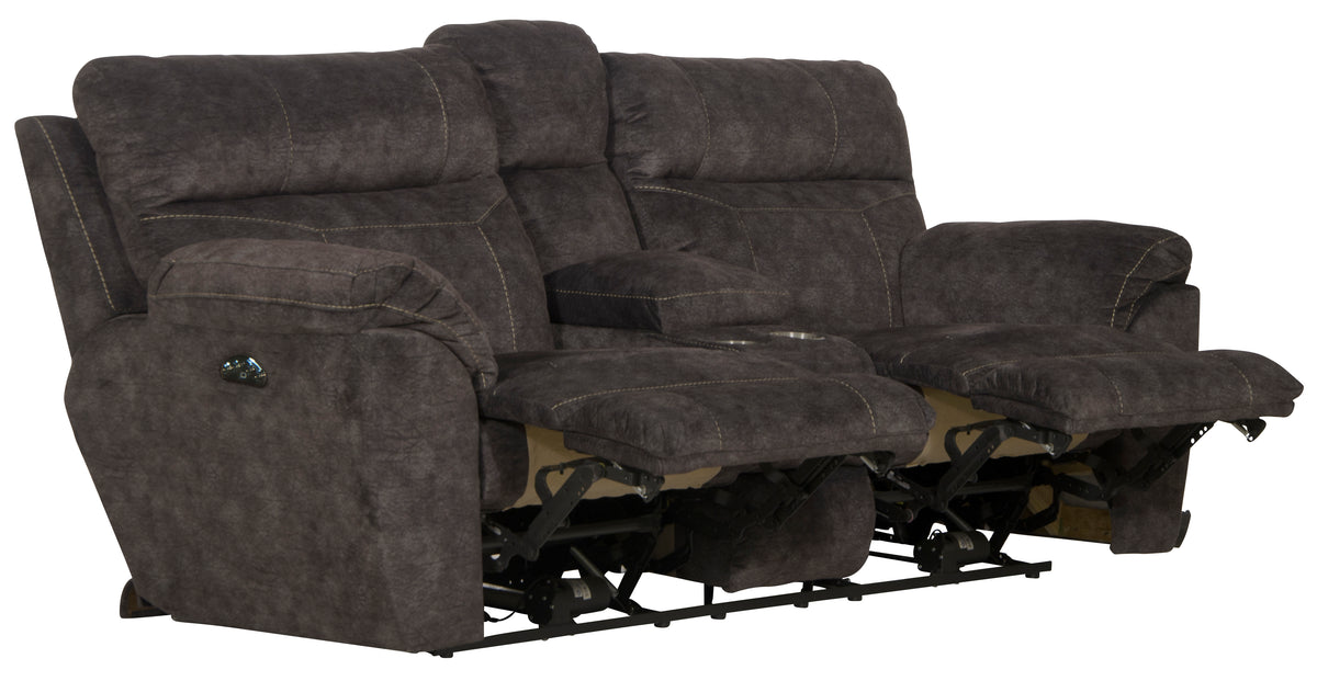 Sedona - Pwr Headrest Lay Flat Recl Cnsl Loveseat w/Stg &amp; Cupholders