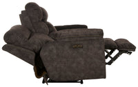 Sedona - Pwr Headrest Lay Flat Recl Cnsl Loveseat w/Stg &amp; Cupholders