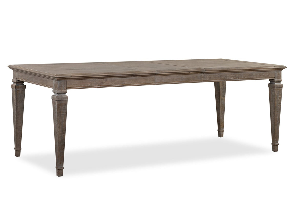 Magnussen Home Lancaster Dovetail Grey Extendable Rectangular Dining Table 2 Upholstered Benches And 2 Side Chairs And Server