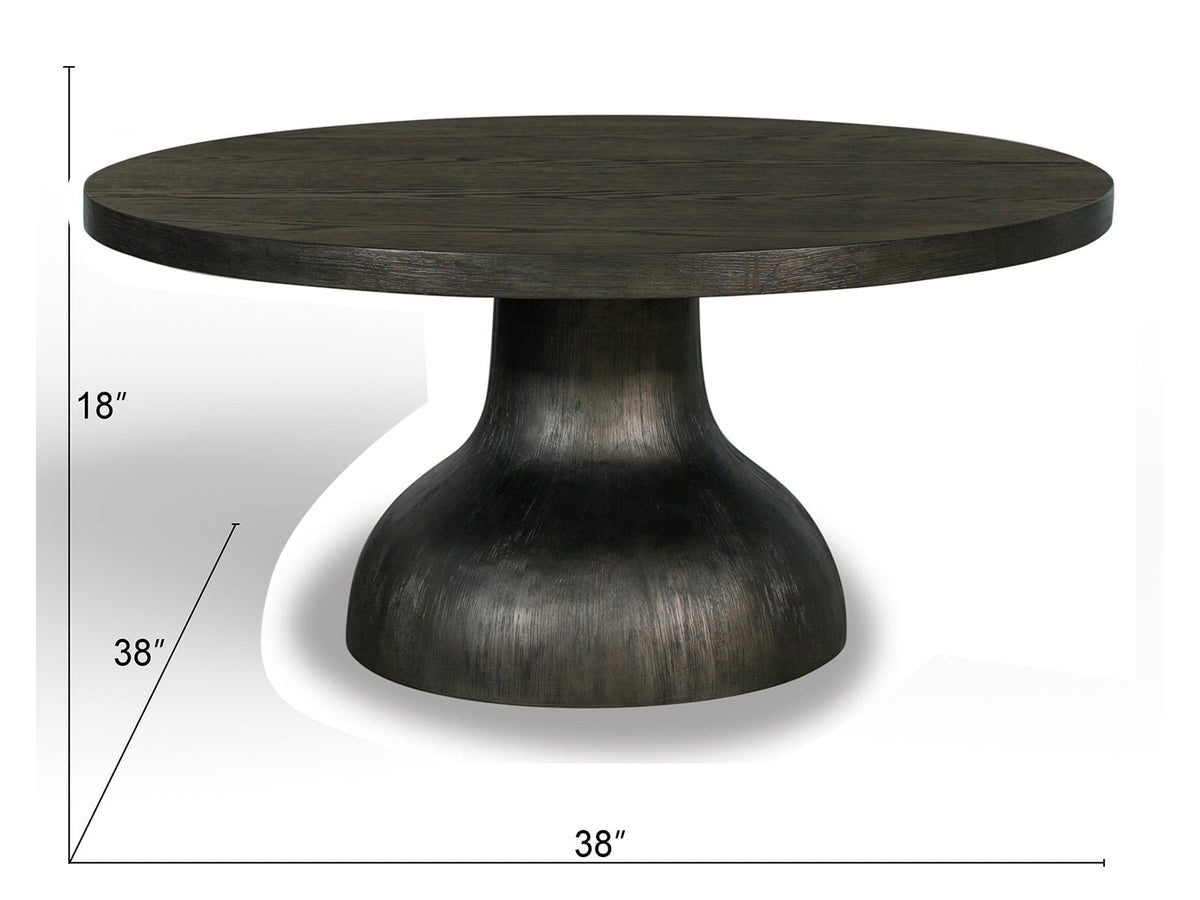 Magnussen Home Bosley Coffee Bean Round Cocktail Table With 2 Round End Table