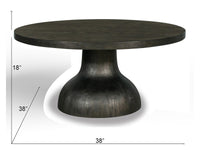 Magnussen Home Bosley Coffee Bean Round Cocktail Table With 2 Round End Table