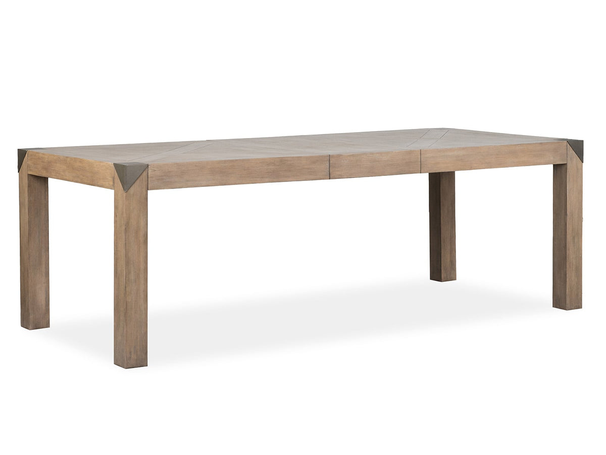 Magnussen Home Ainsley Cerused Khaki Extendable Rectangular Dining Table With 4 Side Chairs Bench And Buffet