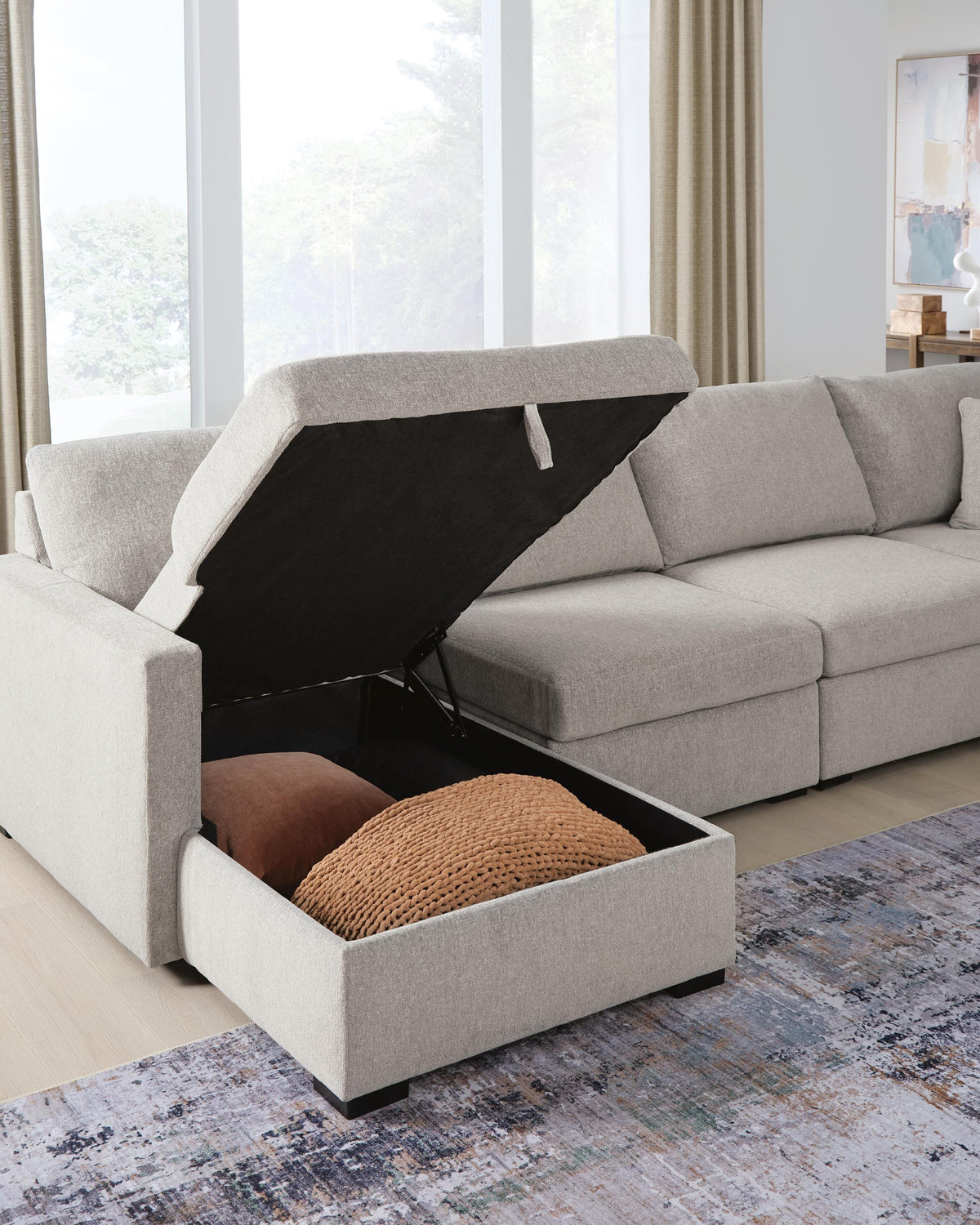 ModMax Luxe 4-Piece Double Storage Chaise Sectional