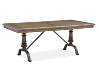 Magnussen Home Roxbury Manor Homestead Brown Extendable Rectangular Dining Table With 6 Arm Chairs