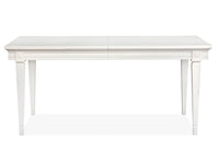 Magnussen Home Willowbrook Egg Shell White Extendable Rectangular Dining Table With 6 Upholstered Side Chairs