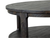 Magnussen Home Boswell Peppercorn Round Cocktail Table With 2 Nesting End Table