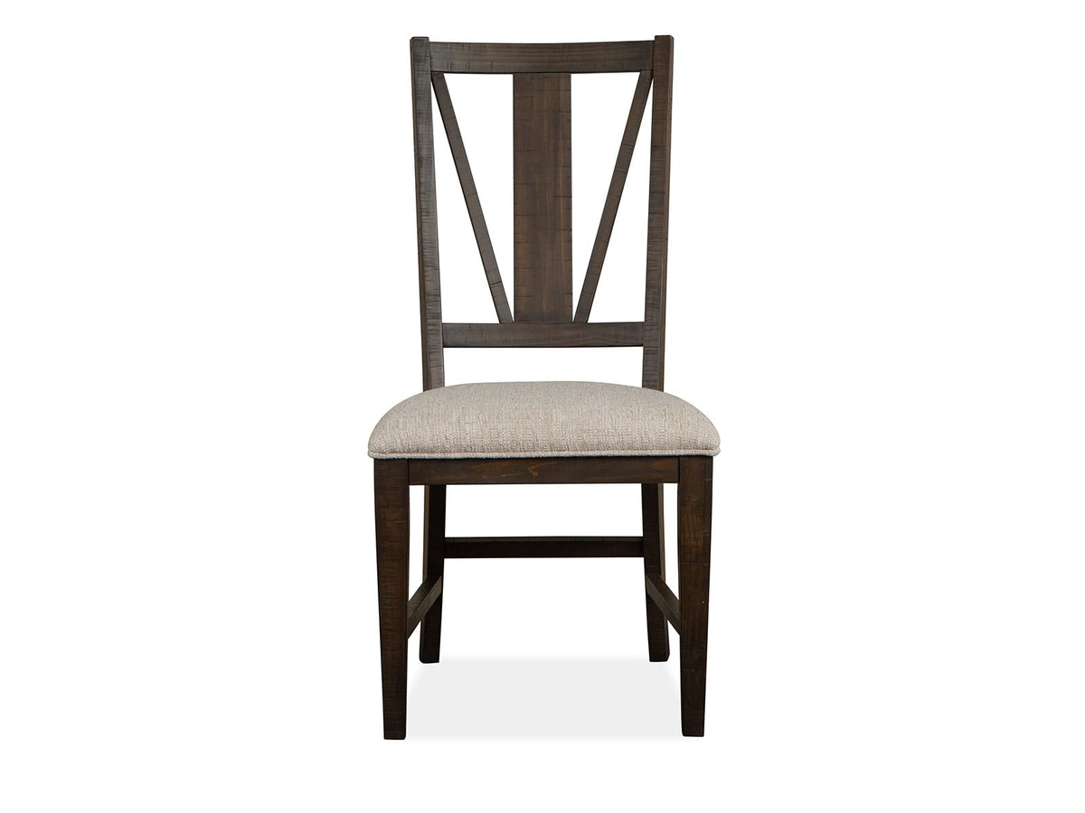 Magnussen Home Westley Falls Graphite Extendable Trestle Dining Table With 4 Side Chairs