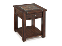 Magnussen Home Roanoke Cherry And Slate Rectangular Lift Top Cocktail Table With 2 End Table And Sofa Table