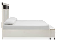 Magnussen Home Harper Springs Silo White Queen Panel Storage Bed