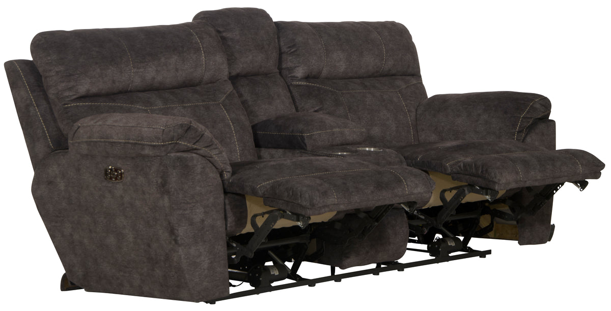 Sedona - Pwr Hdrst w/Lumbar Lay Flt Rcl Cnsl Loveseat w/Stg &amp; Cphldrs