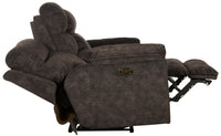 Sedona - Pwr Hdrst w/Lumbar Lay Flt Rcl Cnsl Loveseat w/Stg &amp; Cphldrs