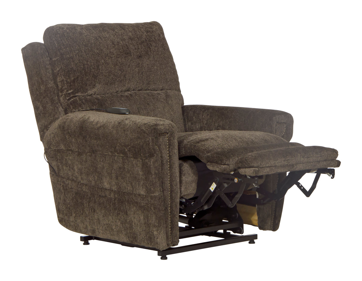 Warner - Power Headrest w/Lumbar Power Lay Flat Recliner