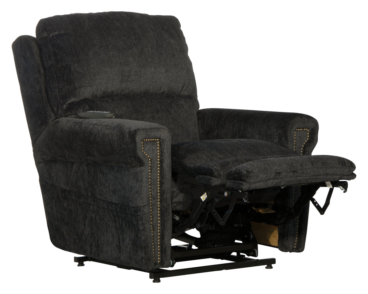 Warner - Power Headrest w/Lumbar Power Lay Flat Recliner