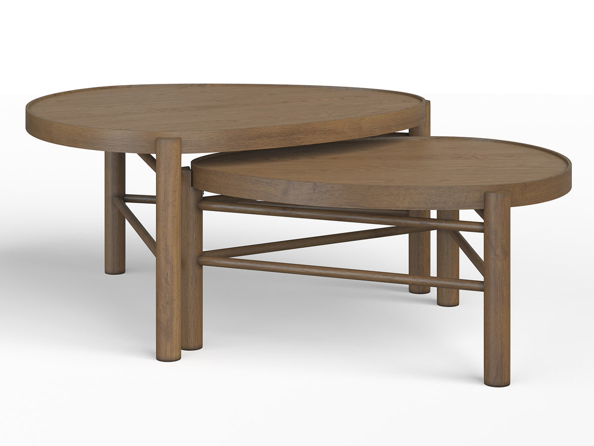 Magnussen Home Hadleigh Brown Honey Nesting Cocktail Table
