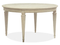 Magnussen Home Newport Alabaster Extendable Round Dining Table With 4 Side Chairs