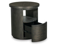 Magnussen Home Bosley Coffee Bean Round Cocktail Table With 2 Round End Table